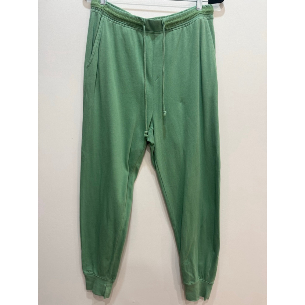 Aerie Green Ribbed Waist Drawstring Joggers L Casual Colourful Loungewear - Picture 1 of 11